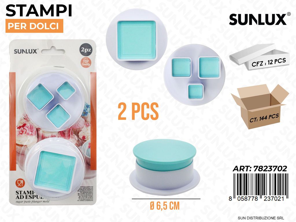 Stampi per Dolci 2PCS Ass. D.6.5CM