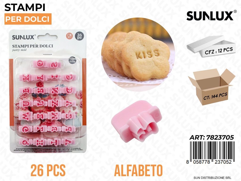 Stampi per Dolci ALFABETO26PCS Ass.