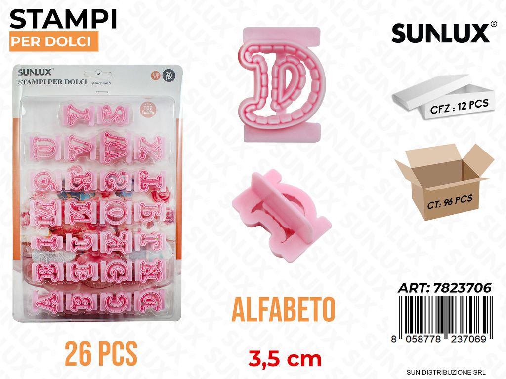 Stampi per Dolci Alfabeto 26PCS 3.5CM