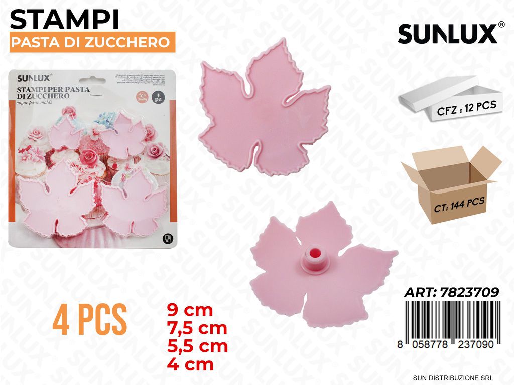 Stampi Pasta di Zucchero 4PCS Mis. Ass.