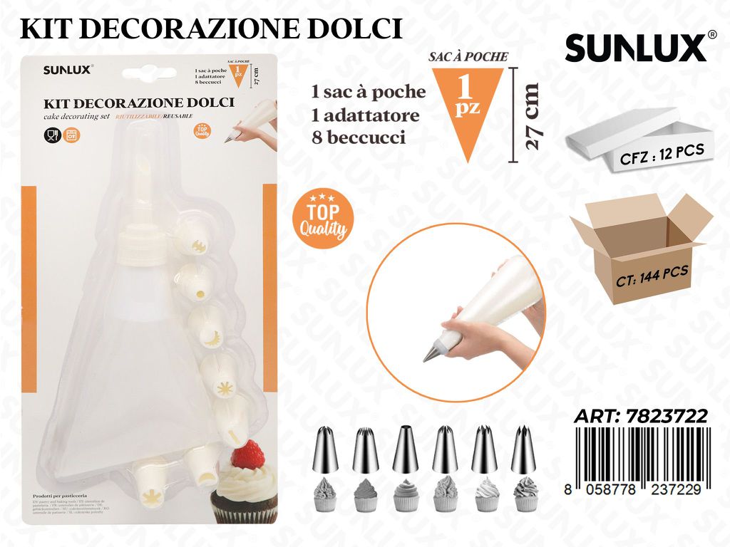 Kit Dec. Dolci 8BEC. 1SAC a Poche 27CM
