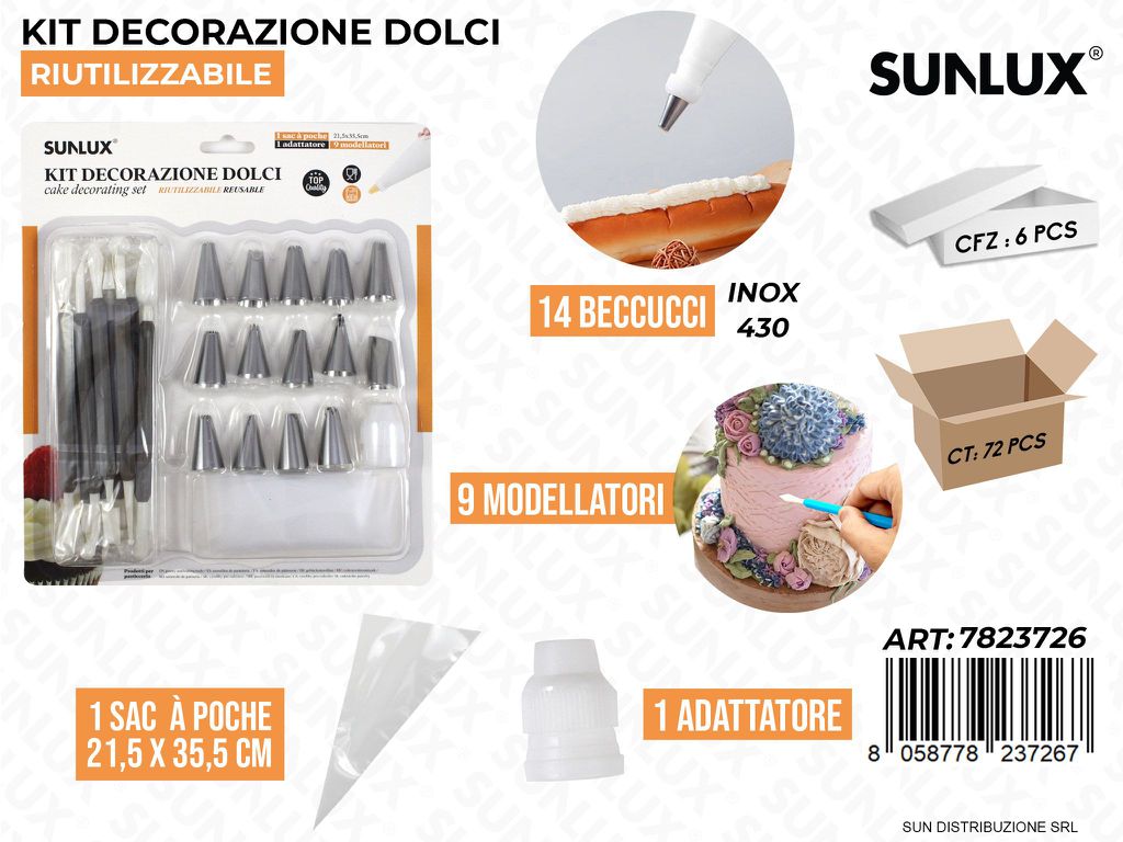 Kit Dec. Dolci 14BEC. Acc. 430 c/ Accessori
