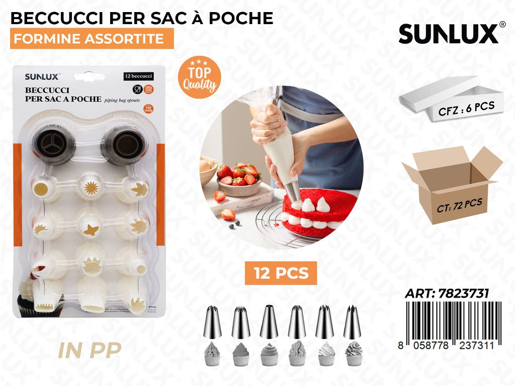 Sunlux Beccucci Sac a Poche Ass. in Pp 12PCS / Pz da 6