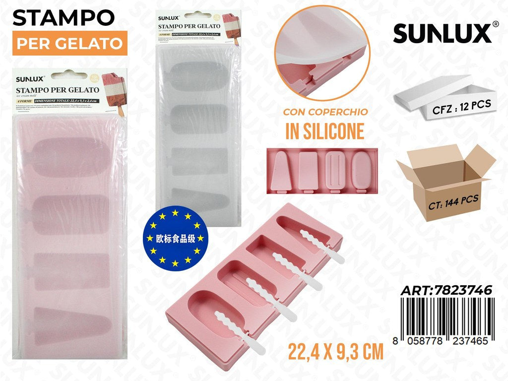 Stampo per Gelato Silicone 4FORME 22.4*9.3CM