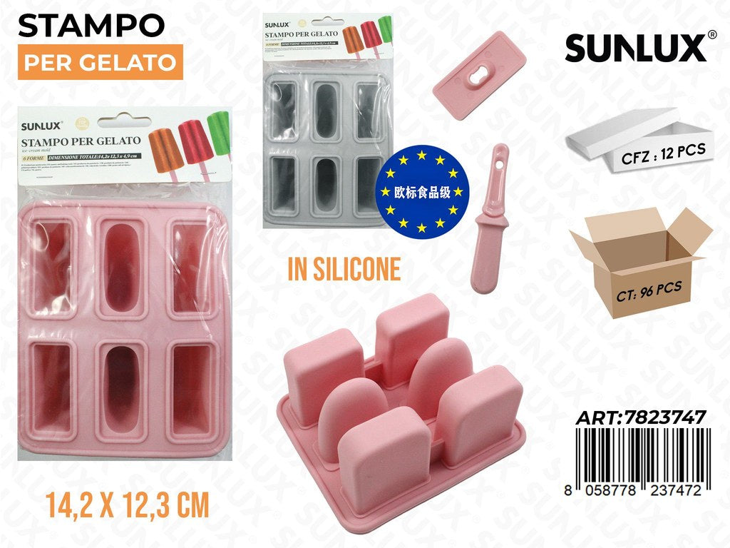 Stampo per Gelato Silicone 6FORME 14.2*12.3CM