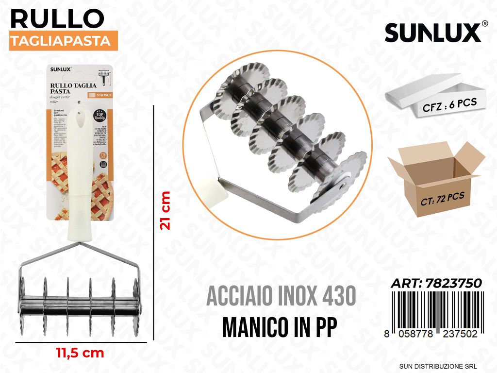 Rullo Taglia Pasta Acciaio 430 11.5*21CM