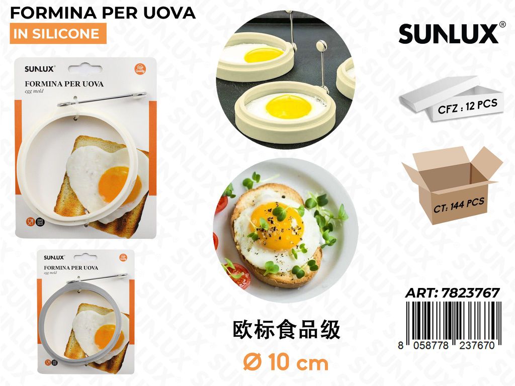 Sunlux Formina per Uova in Silicone D.10CM