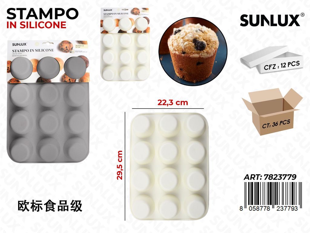 STAMPO IN SILICONE 12SPAZI 22.3*29.5CM /PZ DA 12**