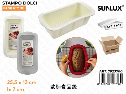 Sunlux Stampo Dolci in Silicone 25.5*13*7CM
