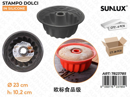 Sunlux Stampo Dolci in Silicone D.23*10.2CM
