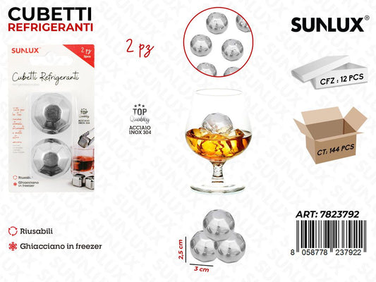 Cubetti Refrigeranti Acciaio 304 2PCS 3*2.5CM