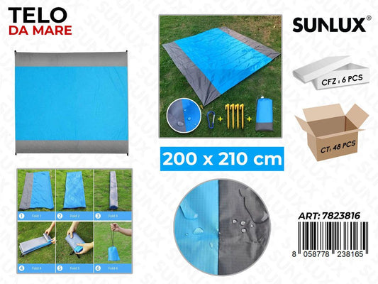 Sunlux Telo da Mare Imperm. c/ Acc. 200*210CM
