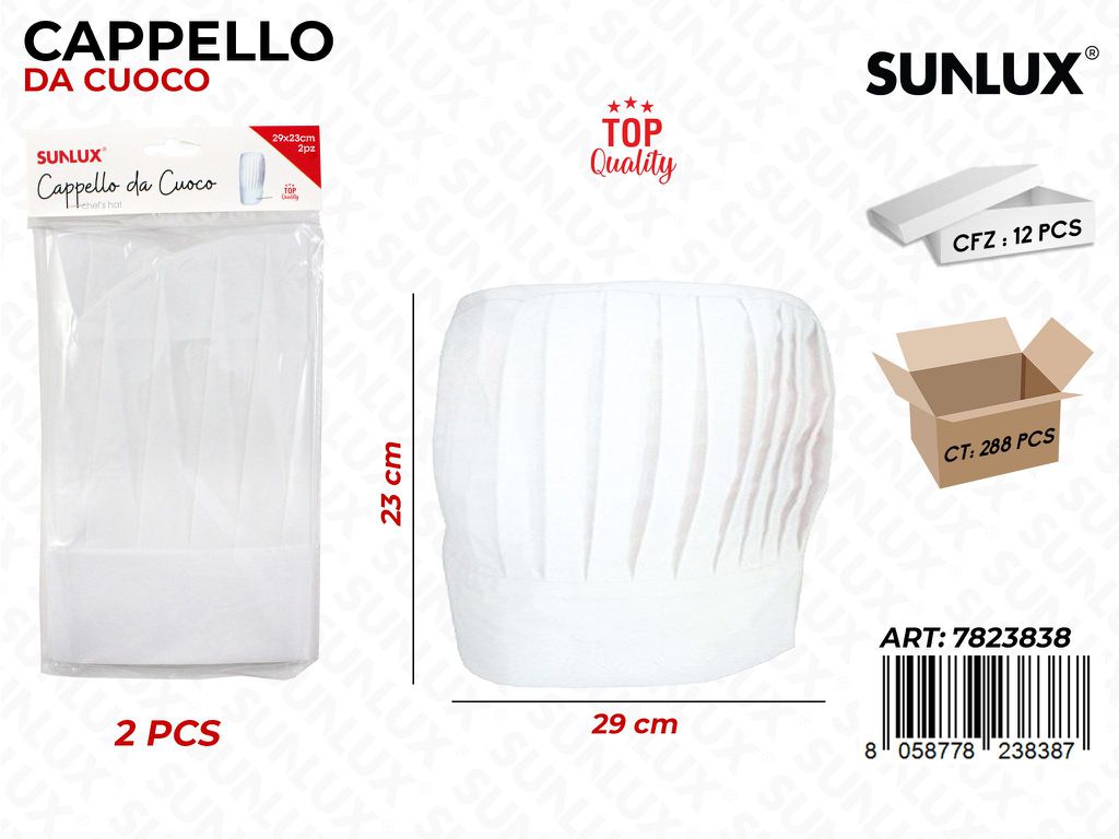 Cappello da Cuoco 2PCS 29*23CM