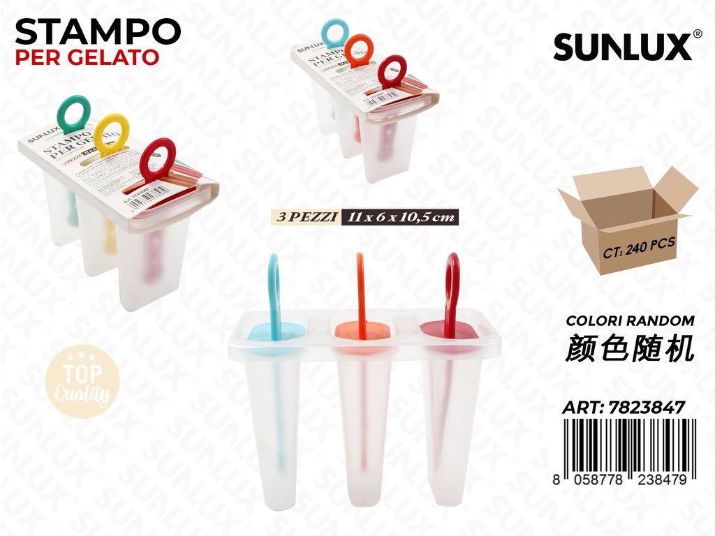 Sunlux Stampo per Gelato 3SCOMP. 12.7*8*14.5CM