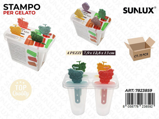 Sunlux Stampo per Gelato 4SCOMP. 7.9*12.8*13CM