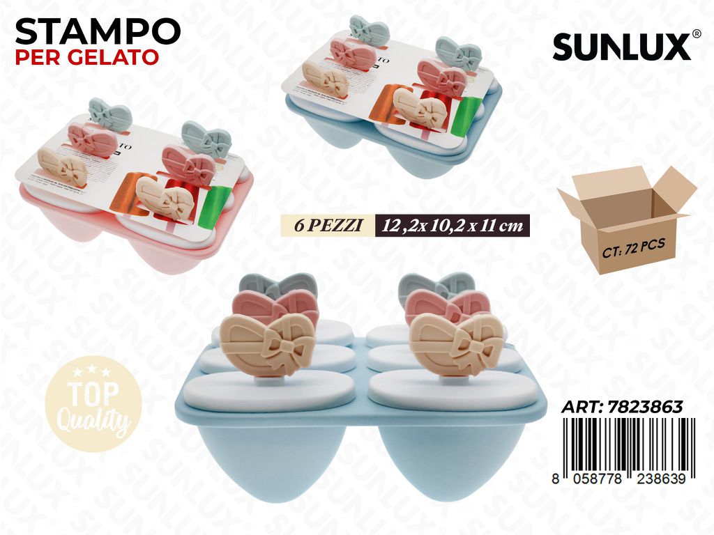 Sunlux Stampo per Gelato 6SCOMP. 12.2*10.2*11CM