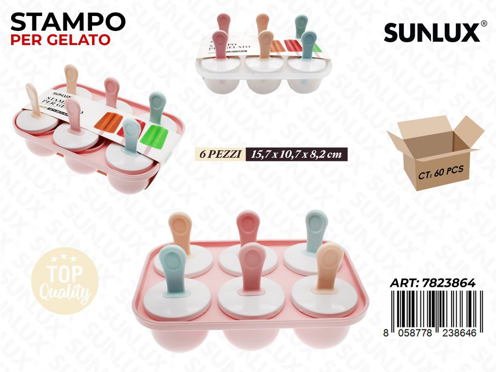 Sunlux Stampo per Gelato 6SCOMP. 15.7*10.7*8.2CM