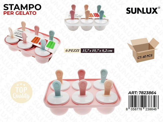 Sunlux Stampo per Gelato 6SCOMP. 15.7*10.7*8.2CM