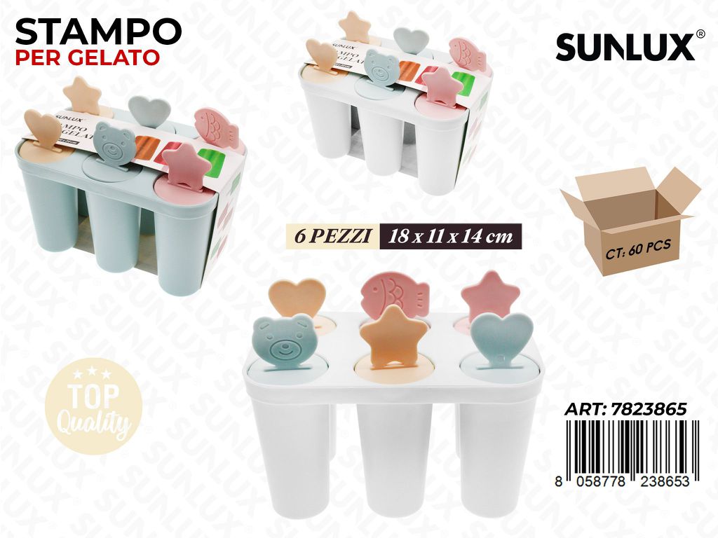 Sunlux Stampo per Gelato 6SCOMP. 18*11*14CM