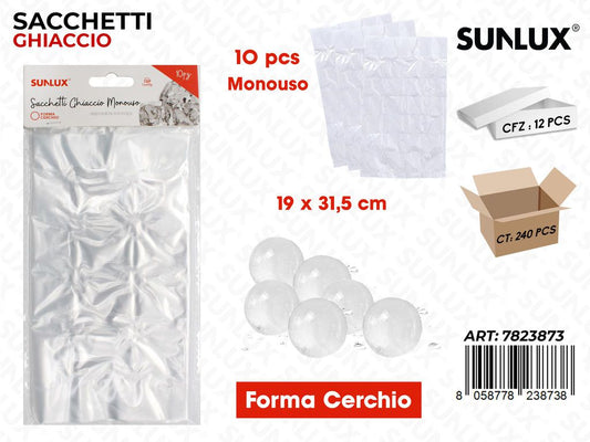 Sunlux Sacchetti Ghiaccio Cerchio 10PCS 19*31.5CM
