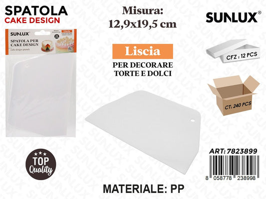 Sunlux Spatola Cake Design Liscia 12.9*19.5CM