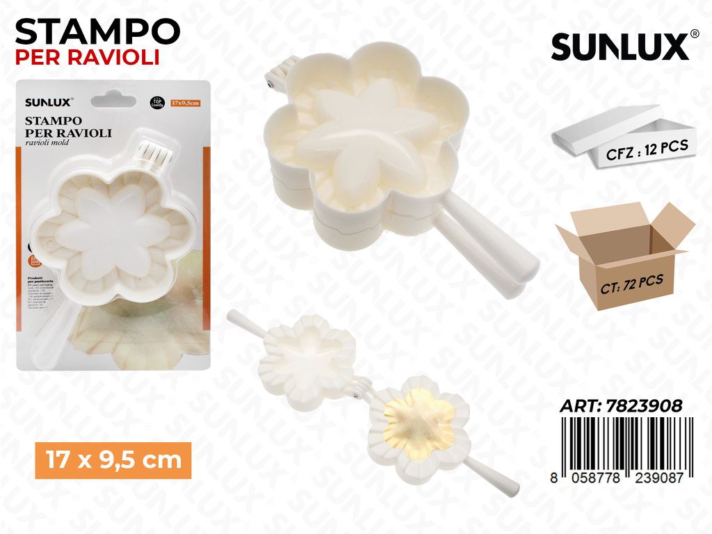 Sunlux Stampo per Ravioli 17*9.5CM / Pz da 12