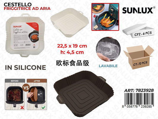 Sunlux Cestello Friggitrice Aria Silic. 19*22.5*4.5CM