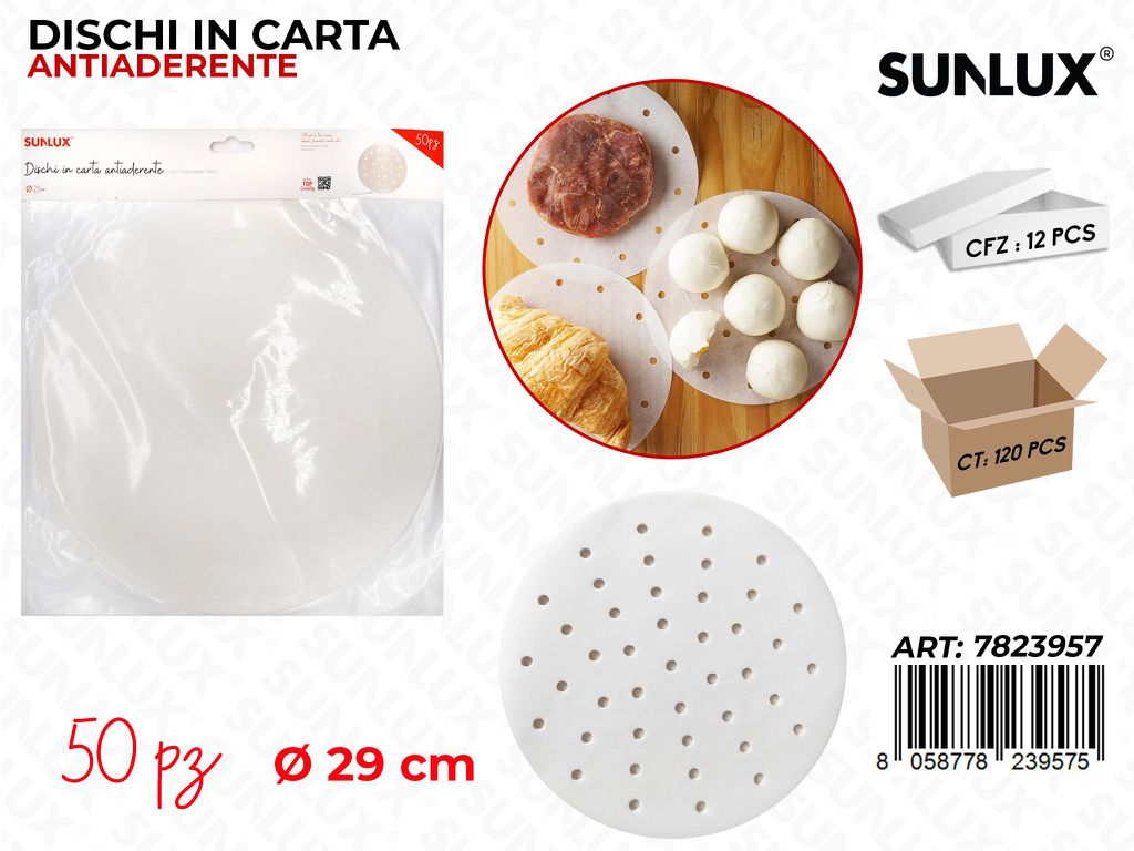 Sunlux Dischi in Carta Antiaderente 50PCS 29CM