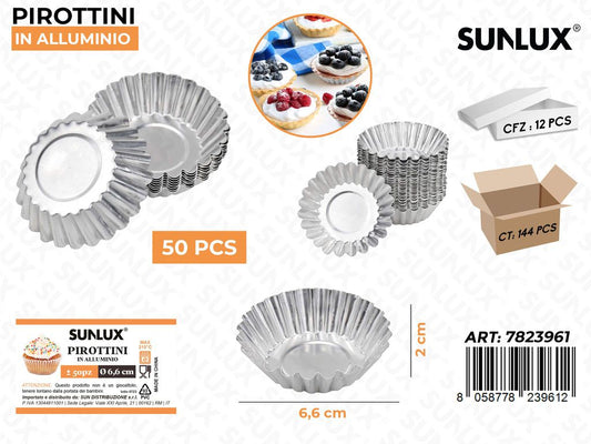 Sunlux Pirottini in Alluminio 50PCS 6.6*2CM