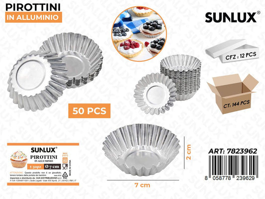Sunlux Pirottini in Alluminio 50PCS 7*2CM