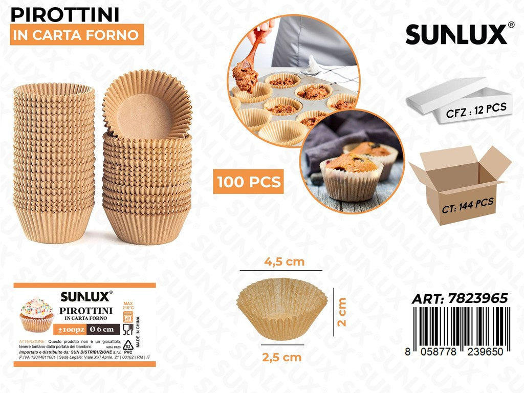 Sunlux Pirottini in Carta F. 100PCS 4.5*2*2.5CM