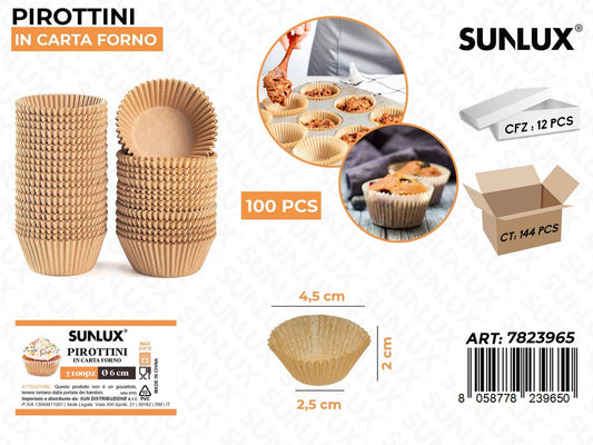 Sunlux Pirottini in Carta F. 100PCS 4.5*2*2.5CM