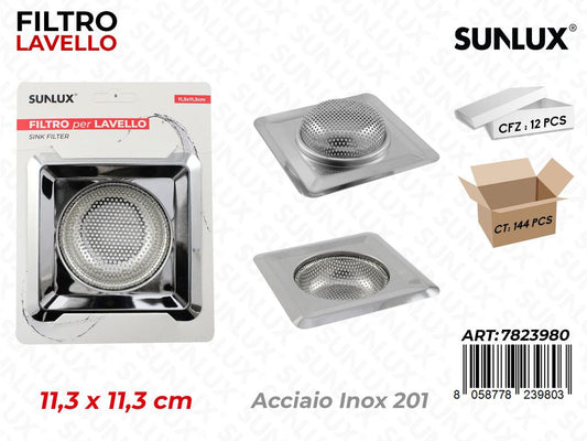 Filtro Lavello Acciaio Inox 201 D.11.3*11.3 / Pz da 12