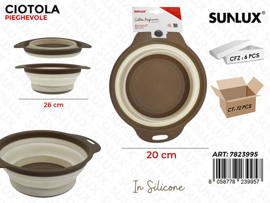 Sunlux Ciotola Pieghevole Silicone 20*26CM