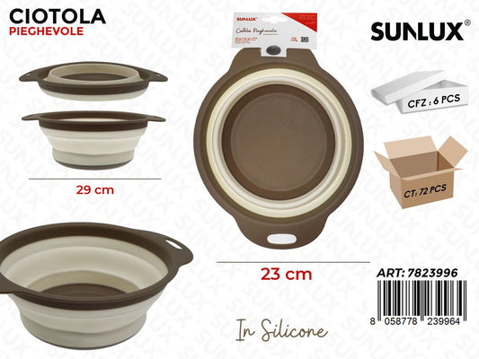 Sunlux Ciotola Pieghevole Silicone 29*23CM