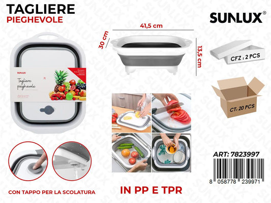 Sunlux Tagliere Pieghevole in Pp 41.5*30*13.5CM/ Pz da 2