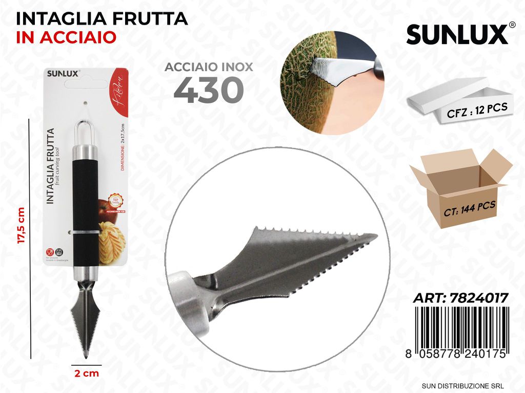 Intaglia Frutta in Acciaio 430 2*17.5CM