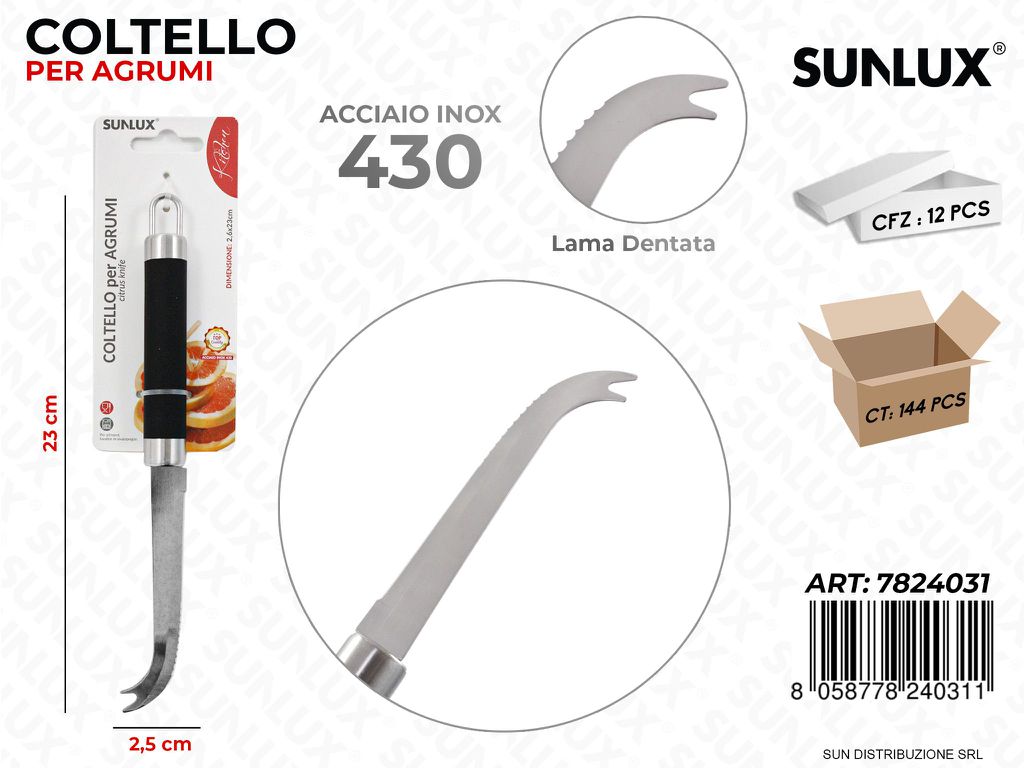 Coltello per Agrumi in Acciaio 430 2.5*23CM