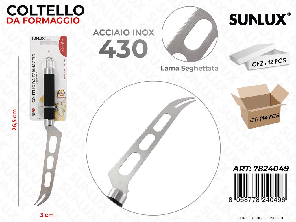 Coltello da Formaggio in Acciaio 430 3*26.5CM