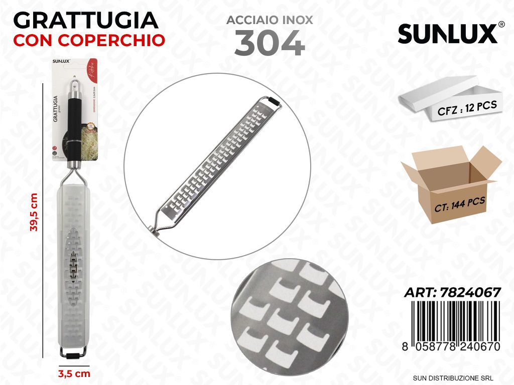 Grattugia in Acciaio 304 c/ Cop. 3.5*39.5CM