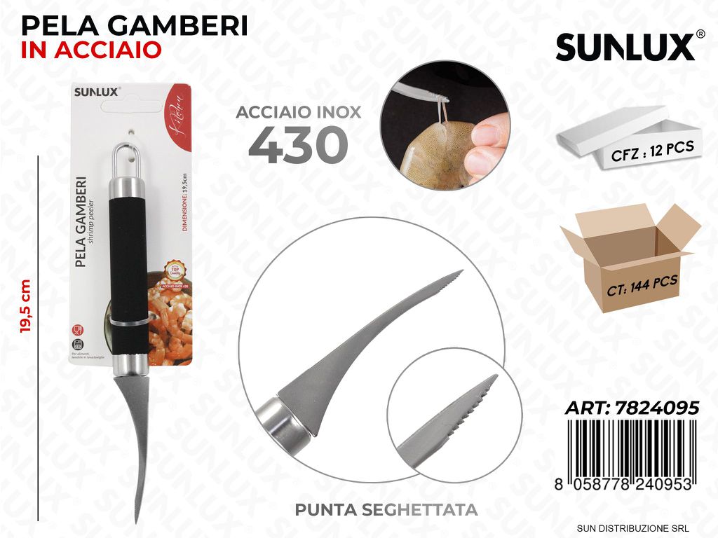 Pela Gamberi in Acciaio 430 19.5CM