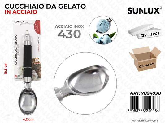 Cucchiaio da Gelato in Acciaio 430 4.2*19.5CM