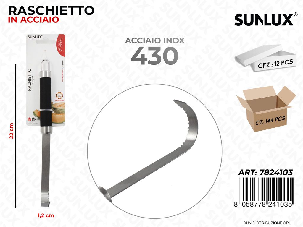 Raschietto in Acciaio 430 1.2*22CM