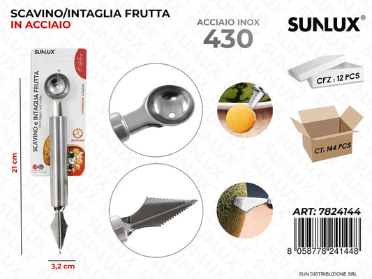 SCAVINO*INTAGLIA Frutta in Acciaio 430 3.2*21CM