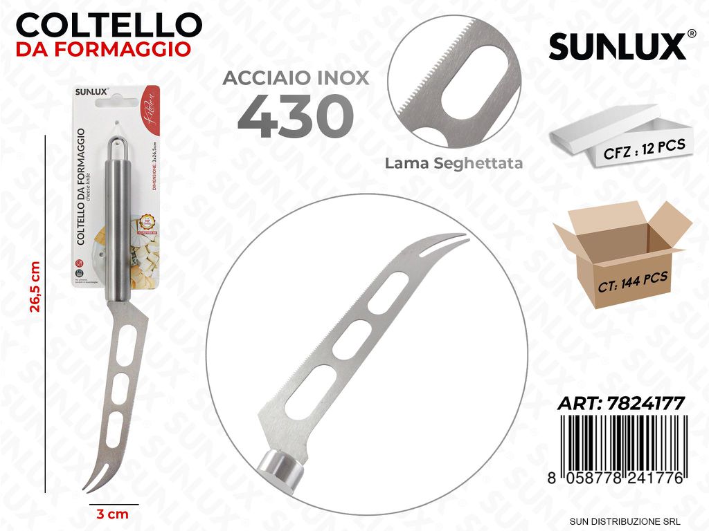 Coltello da Formaggio in Acciaio 430 3*26.5CM