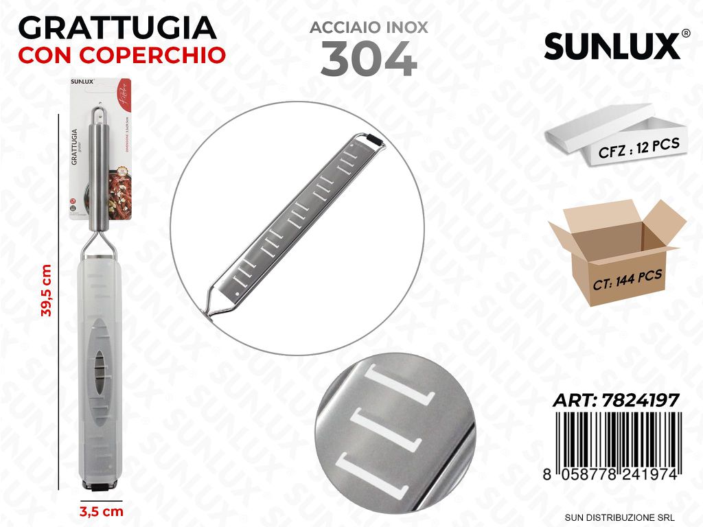 Grattugia in Acciaio 304 c/ Cop. 3.5*39.5CM