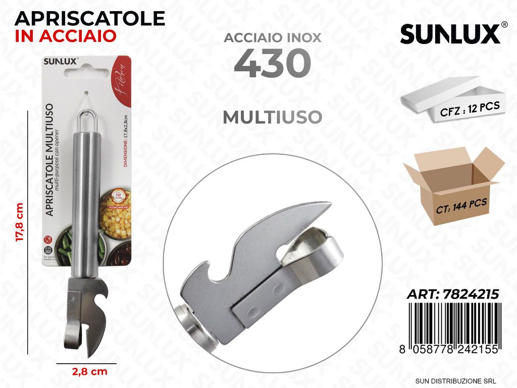 Apriscatole Multiuso in Acciaio 430 2.8*17.8CM