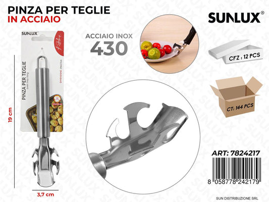 Pinza per Teglie in Acciaio 430 3.7*19CM