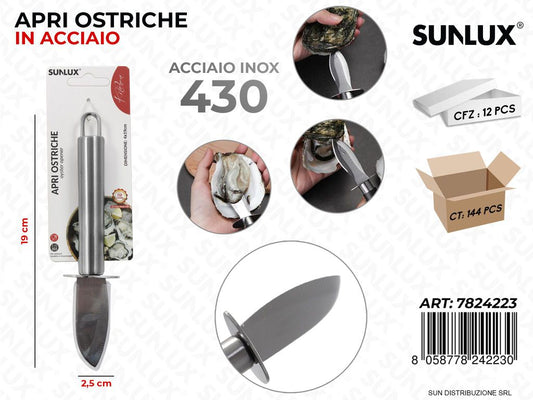 Apri Ostriche in Acciaio 430 2.5*19CM