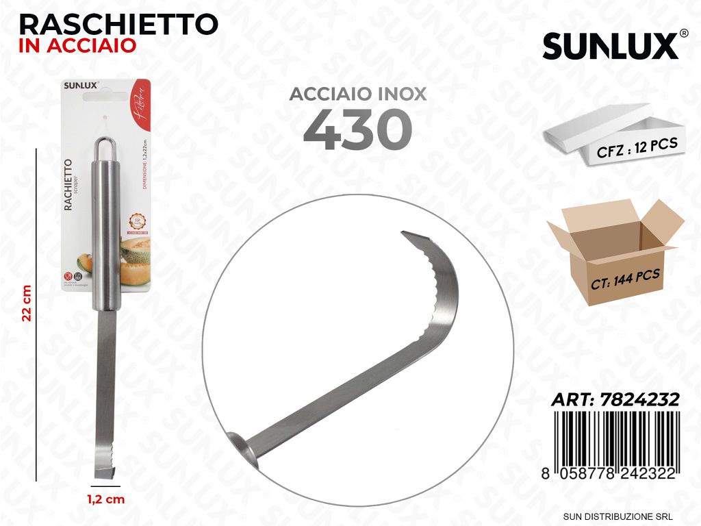 Raschietto in Acciaio 430 1.2*22CM